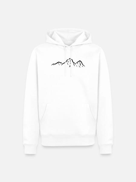 Mountains Mountain Nature Lover - Men’s Premium Organic Hoodie - white