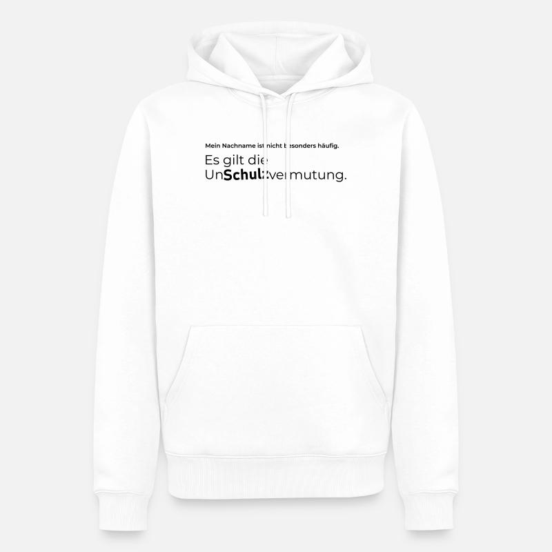 Présomption d’Unschulz - Sweat à capuche Premium bio Homme - blanc