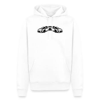 Auto Tuning Sportwagen  - Männer Premium Bio Hoodie - Weiß - Vorne - Nico (187cm)