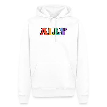 Gay Ally - Männer Premium Bio Hoodie - Weiß - Vorne - Nico (187cm)