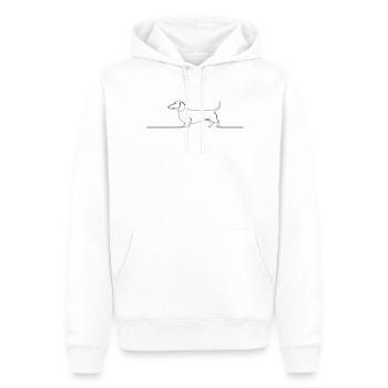 Dachshund Dachshund One Line Art - Men’s Premium Organic Hoodie - white - Front - Nico (187cm)