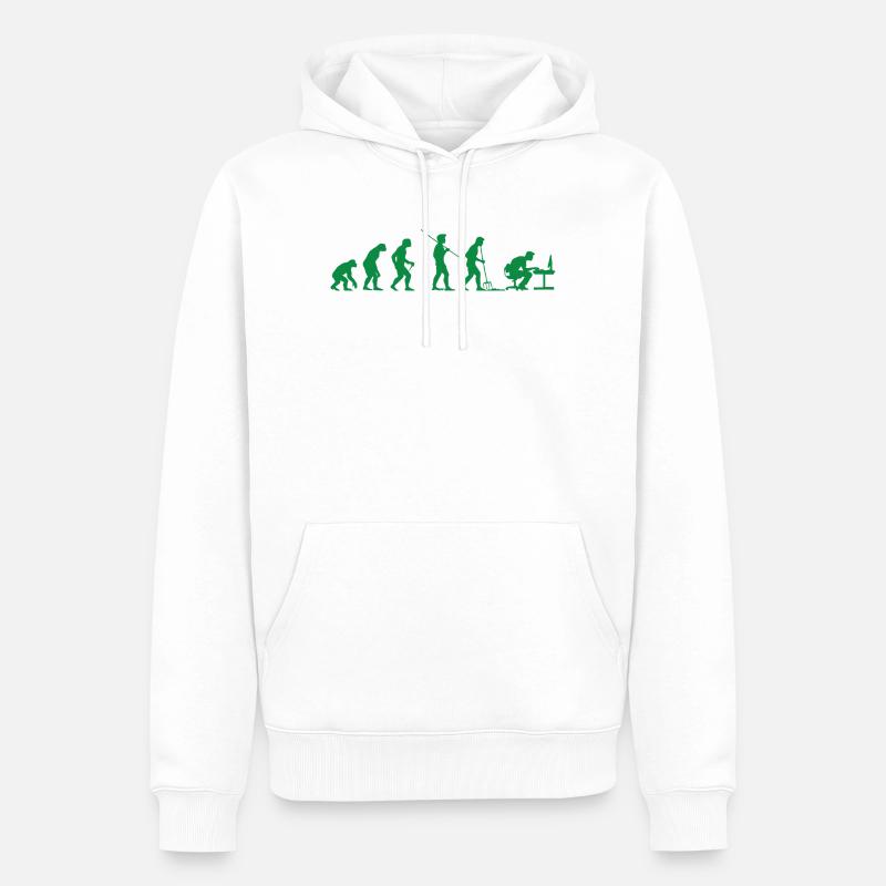 Programmierer Evolution Informatiker Entwickler - Männer Premium Bio Hoodie - Weiß
