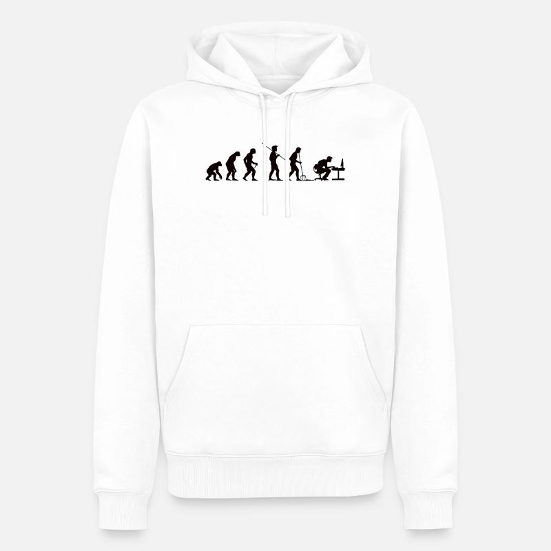 Programmer Evolution Computer Scientist Developer - Men’s Premium Organic Hoodie - white