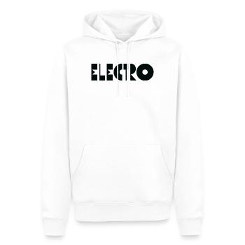 Logo de la musique électro - Sweat à capuche Premium bio Homme - blanc - Devant - Nico (187cm)
