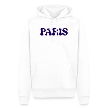 Pariser Glänzende Marineblaue Patentbriefe - Männer Premium Bio Hoodie - Weiß - Vorne - Nico (187cm)