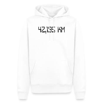 Marathon - Sweat à capuche Premium bio Homme - blanc - Devant - Nico (187cm)