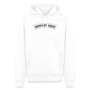 Support Crew Style Patch - Männer Premium Bio Hoodie - Weiß - Vorne - Nico (187cm)