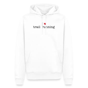 J’adore le trail running - Sweat à capuche Premium bio Homme - blanc - Devant - Nico (187cm)