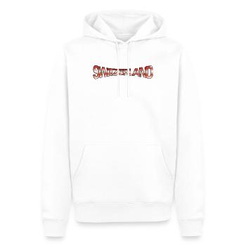 SWITZERLAND CLAIM - Männer Premium Bio Hoodie - Weiß - Vorne - Nico (187cm)