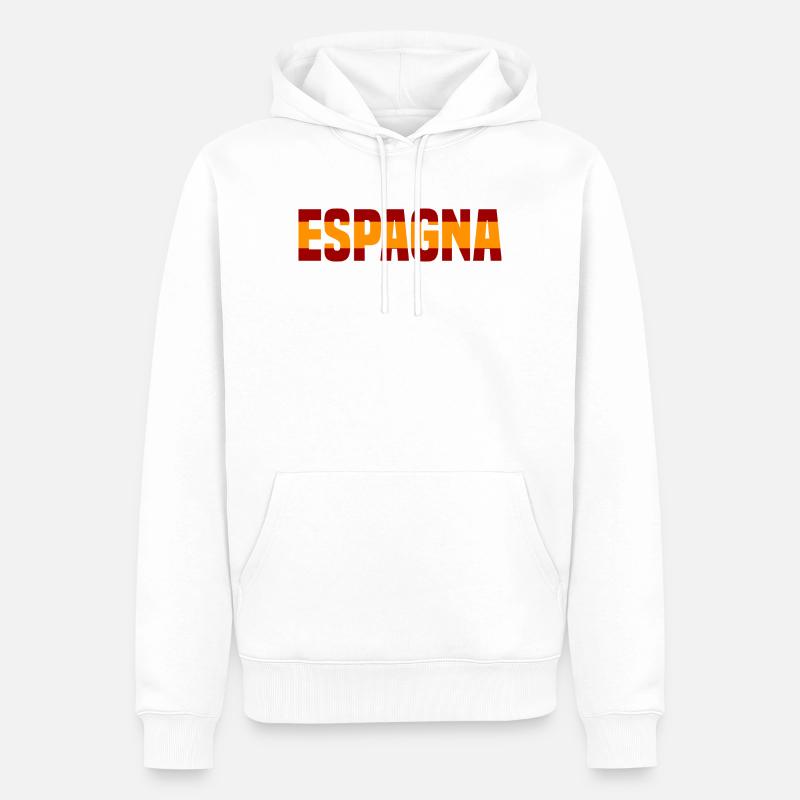 Espagna Contrasté - Sweat à capuche Premium bio Homme - blanc