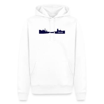 Zürich City Stadt Design - Alpha - Geschenkidee - Männer Premium Bio Hoodie - Weiß - Vorne - Nico (187cm)