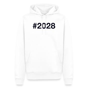 2028 Hashtag - Men’s Premium Organic Hoodie - white - Front - Nico (187cm)