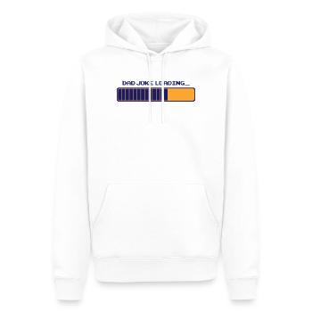 Dad Joke Loading – Pixelbar - Men’s Premium Organic Hoodie - white - Front - Nico (187cm)