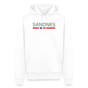 Drapeau de la Norvège - Sandnes - Norge - Norwegen - Sweat à capuche Premium bio Homme - blanc - Devant - Nico (187cm)