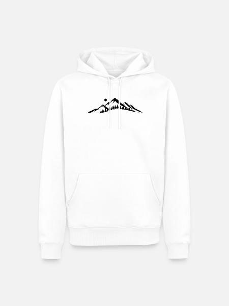 Mountain horizon - Men’s Premium Organic Hoodie - white