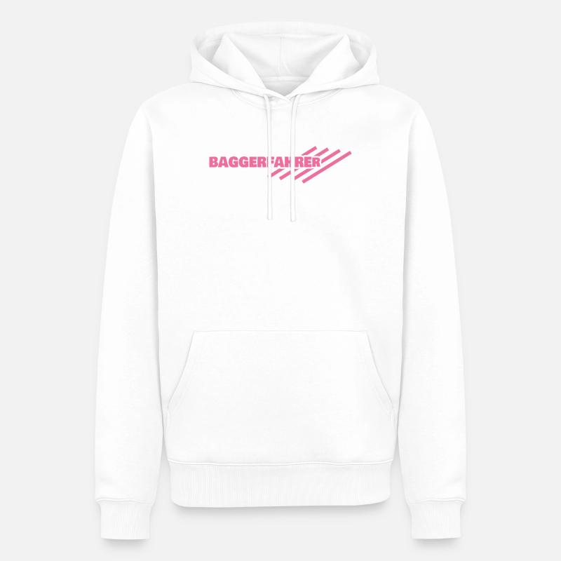 Beruf Baggerfahrer - Männer Premium Bio Hoodie - Weiß