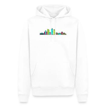 Kunst des Dhaka City Skyline National Monument - Männer Premium Bio Hoodie - Weiß - Vorne - Nico (187cm)