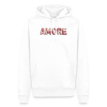 Amore Romantisches Schrift Design Patchwork - Männer Premium Bio Hoodie - Weiß - Vorne - Nico (187cm)