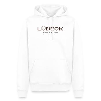 Lübeck - Sweat à capuche Premium bio Homme - blanc - Devant - Nico (187cm)