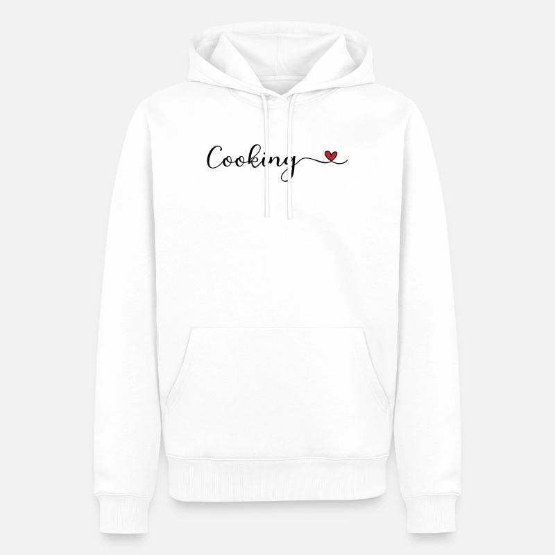 Cuire - Sweat à capuche Premium bio Homme - blanc