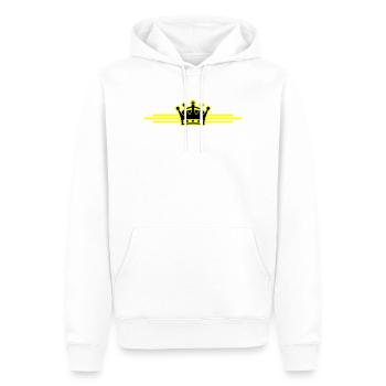 Krone Linie - Männer Premium Bio Hoodie - Weiß - Vorne - Nico (187cm)
