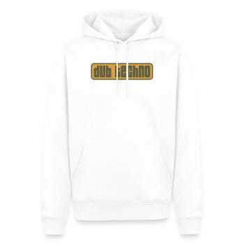Dub Techno Retro Emblem - Männer Premium Bio Hoodie - Weiß - Vorne - Nico (187cm)
