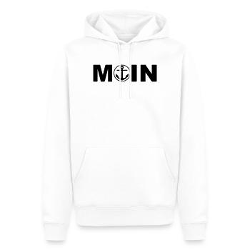 MOIN - Das nordische Motiv - Männer Premium Bio Hoodie - Weiß - Vorne - Nico (187cm)