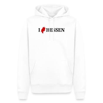 I love Hessen Bundesland Deutschland - Männer Premium Bio Hoodie - Weiß - Vorne - Nico (187cm)