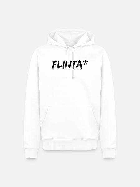 FLINTA QUEER FEMINISTISCHES STATEMENT TOLERANZ - Männer Premium Bio Hoodie - Weiß