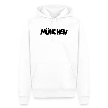 München - Männer Premium Bio Hoodie - Weiß - Vorne - Nico (187cm)