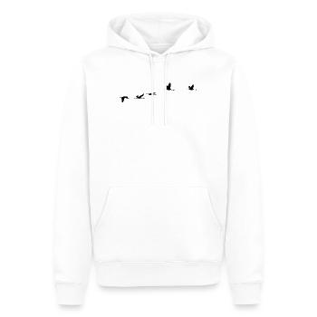 Oiseaux migrateurs Oiseaux - Sweat à capuche Premium bio Homme - blanc - Devant - Nico (187cm)