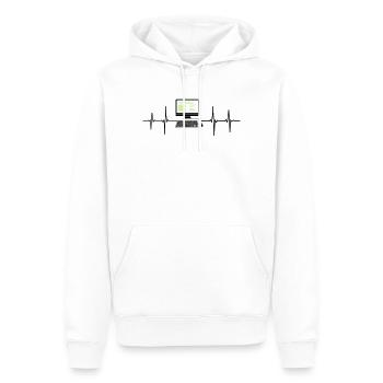 Computer EKG Herzschlag Programmierer PC Nerd - Männer Premium Bio Hoodie - Weiß - Vorne - Nico (187cm)