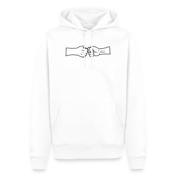 Respectez deux poings sans texte - Sweat à capuche Premium bio Homme - blanc - Devant - Nico (187cm)