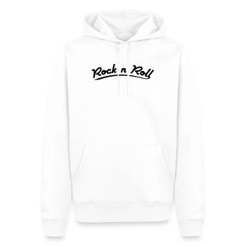 rock n roll design retro vintage style - Men’s Premium Organic Hoodie - white - Front - Nico (187cm)