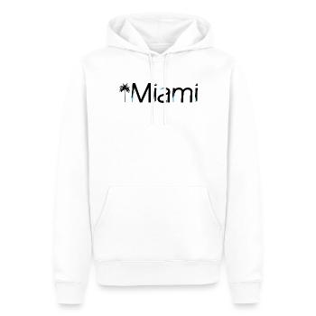 Miami - Männer Premium Bio Hoodie - Weiß - Vorne - Nico (187cm)