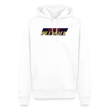 Capitaine flemme - Sweat à capuche Premium bio Homme - blanc - Devant - Nico (187cm)