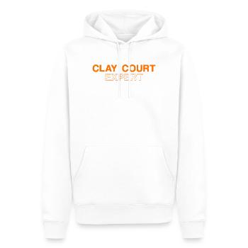 Chemise de tennis Clay Court Expert - Sweat à capuche Premium bio Homme - blanc - Devant - Nico (187cm)