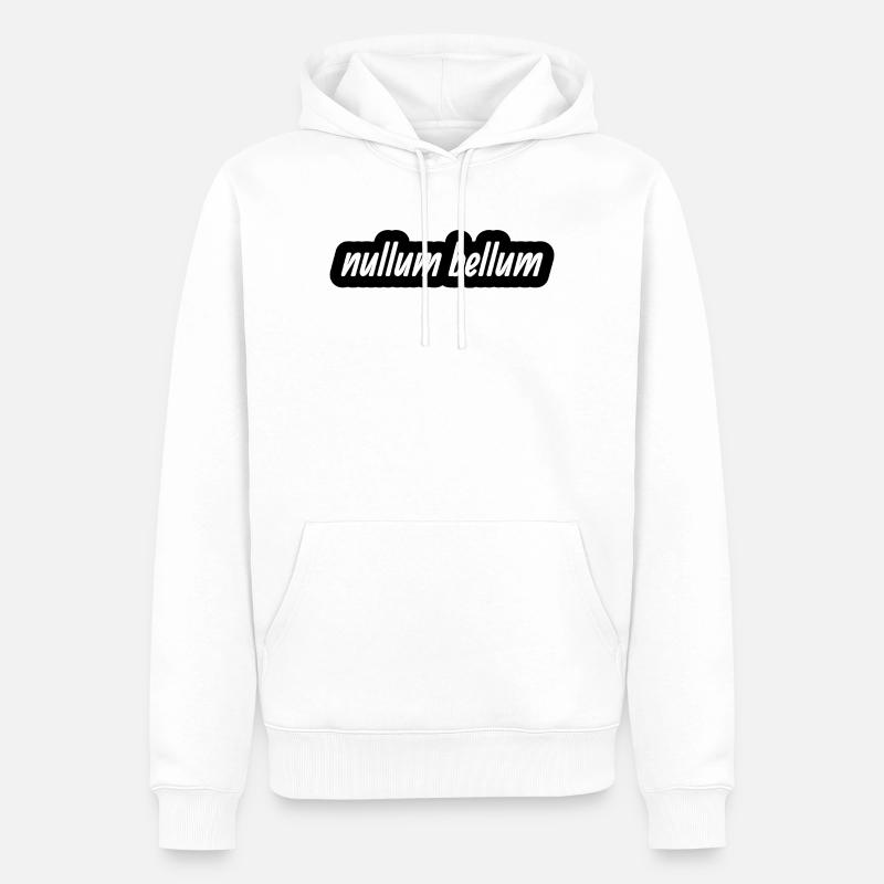 nullum bellum - Sweat à capuche Premium bio Homme - blanc
