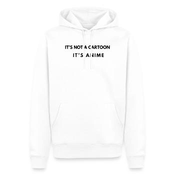 Ce n’est pas un dessin animé – Anime Saying - Sweat à capuche Premium bio Homme - blanc - Devant - Nico (187cm)