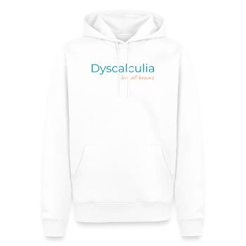 Dyscalculie - aimez tous les cerveaux - Sweat à capuche Premium bio Homme - blanc - Devant - Nico (187cm)