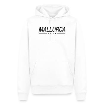 Majorque 2026 - Sweat à capuche Premium bio Homme - blanc - Devant - Nico (187cm)