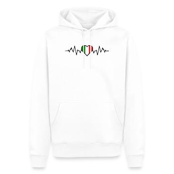 Italien Herzschlag - Männer Premium Bio Hoodie - Weiß - Vorne - Nico (187cm)