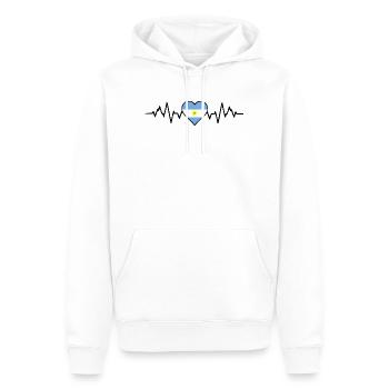 Argentinien Herzschlag - Männer Premium Bio Hoodie - Weiß - Vorne - Nico (187cm)