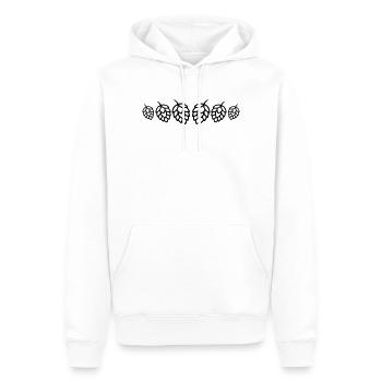 Hopfen Knospen Gerste Symbol - Männer Premium Bio Hoodie - Weiß - Vorne - Nico (187cm)