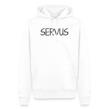Servus – Bayerisches Textdesign für Shirts & mehr - Männer Premium Bio Hoodie - Weiß - Vorne - Nico (187cm)
