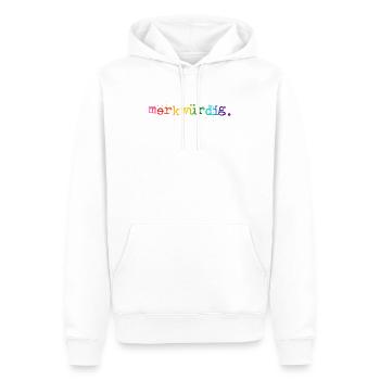 merkwürdig. regenbogen - Männer Premium Bio Hoodie - Weiß - Vorne - Nico (187cm)