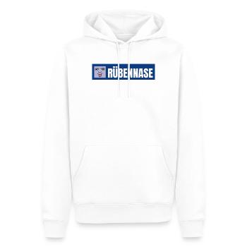 Nez de navet | Conception de déclaration amusante - Sweat à capuche Premium bio Homme - blanc - Devant - Nico (187cm)