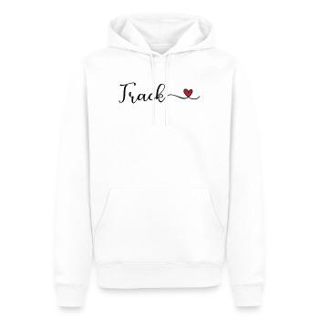 Spur - Männer Premium Bio Hoodie - Weiß - Vorne - Nico (187cm)