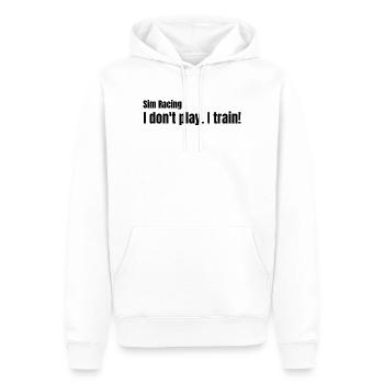 I_dont_play - Männer Premium Bio Hoodie - Weiß - Vorne - Nico (187cm)