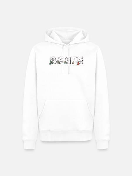 Beate Weihnachtszauber - Männer Premium Bio Hoodie - Weiß